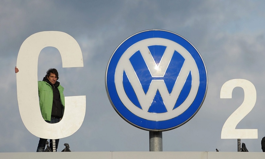 VW CO2 protest diesel gate
