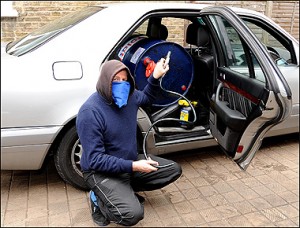 Stealing fuel from cars