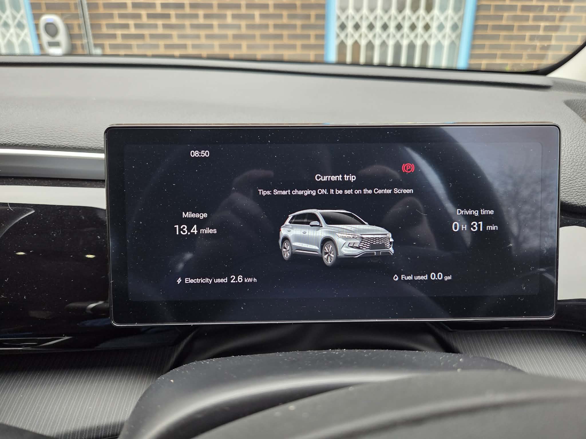 BYD fuel efficiency read out - display