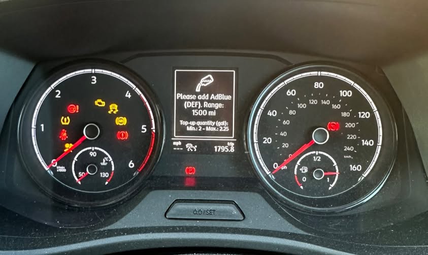 VW, Skoda, Audi and Seat AdBlue Warning Light FAQ: What It Means and How Long You Have